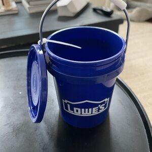 Lowe's Blue Mini Bucket with Lid.  New sell out